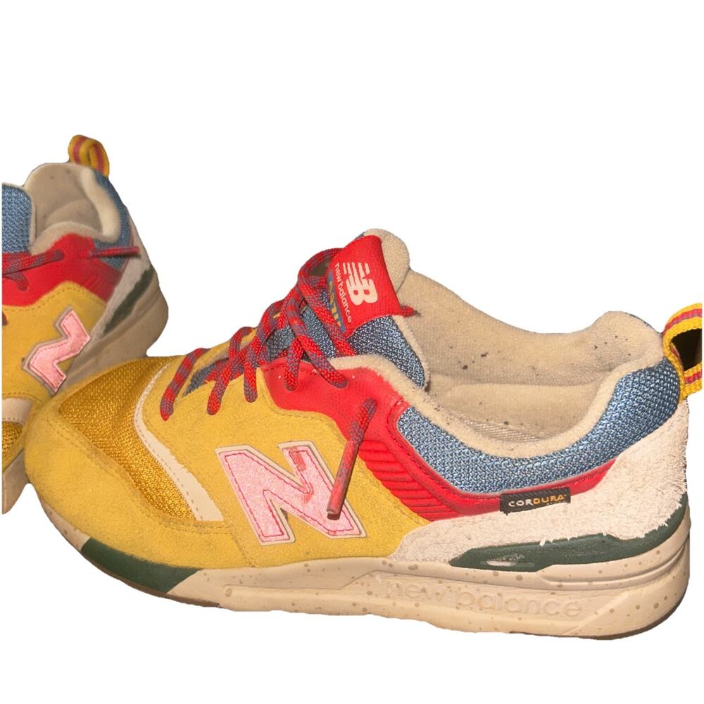 New Balance GR997HJG Varsity gold multi size 5 sneakers shoes red blue green